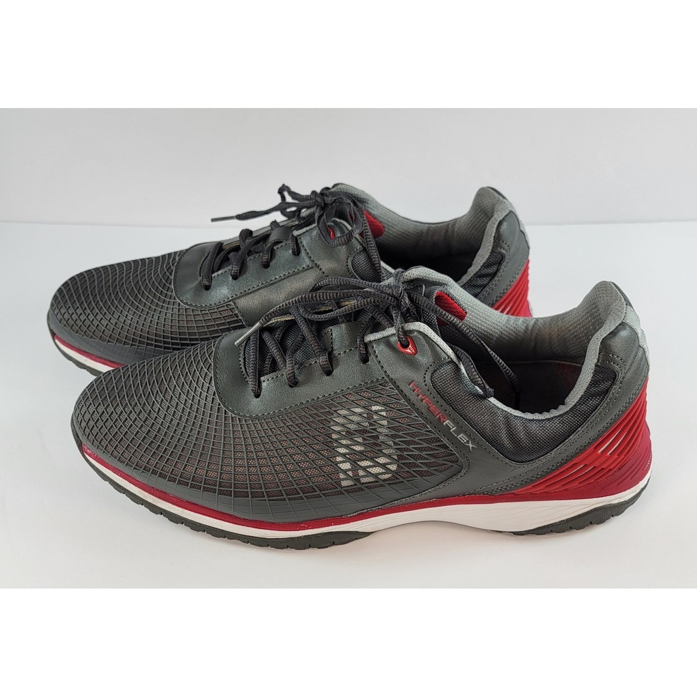 FootJoy HyperFlex Golf Shoes Mens Size 13 Charcoal Grey Red Spikeless Sneakers